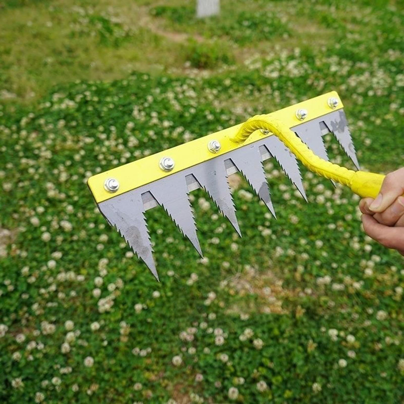 Rastrello per la rimozione delle erbacce Rimuovi erbacce livellante e | Strumento estirpatore per Giardino, Prato, Cortile, Aiuola, Serra, Vivaio, Frutteto, Azienda Agricola, Esterno