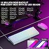 Teclado para juegos AULA Hero 68 HE 60% cableado, teclado de switch magnético de efecto Hall con tasa de sondeo de 8K Hz, keycaps PBT impresos lateralmente, caja de luz RGB, software web personalizable para PC/Mac gamers 5