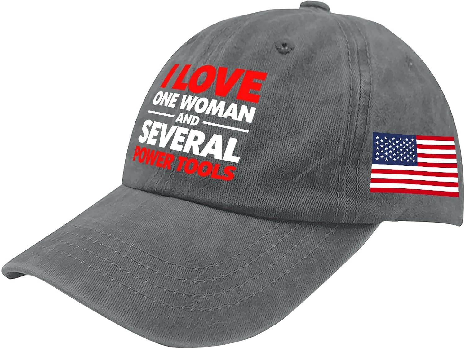 I Loves One Woman and Several Power Tools Baseball Cap for Mens Fashion Washed Distressed Baseball Caps