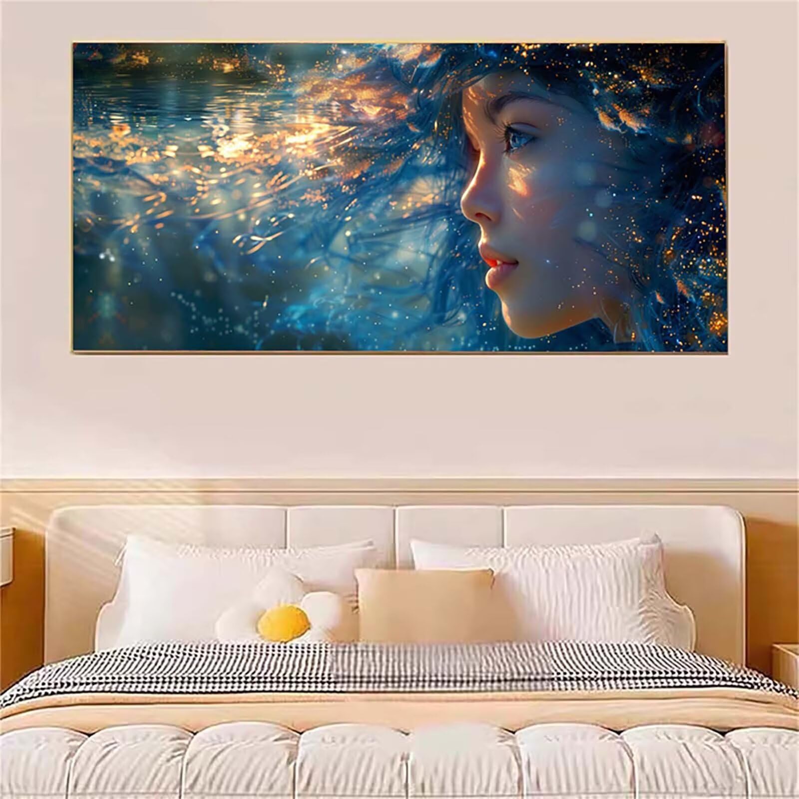Damskie diamentowe malowanie duże 70x140cm, 5D DIY diamentowe malowanie H