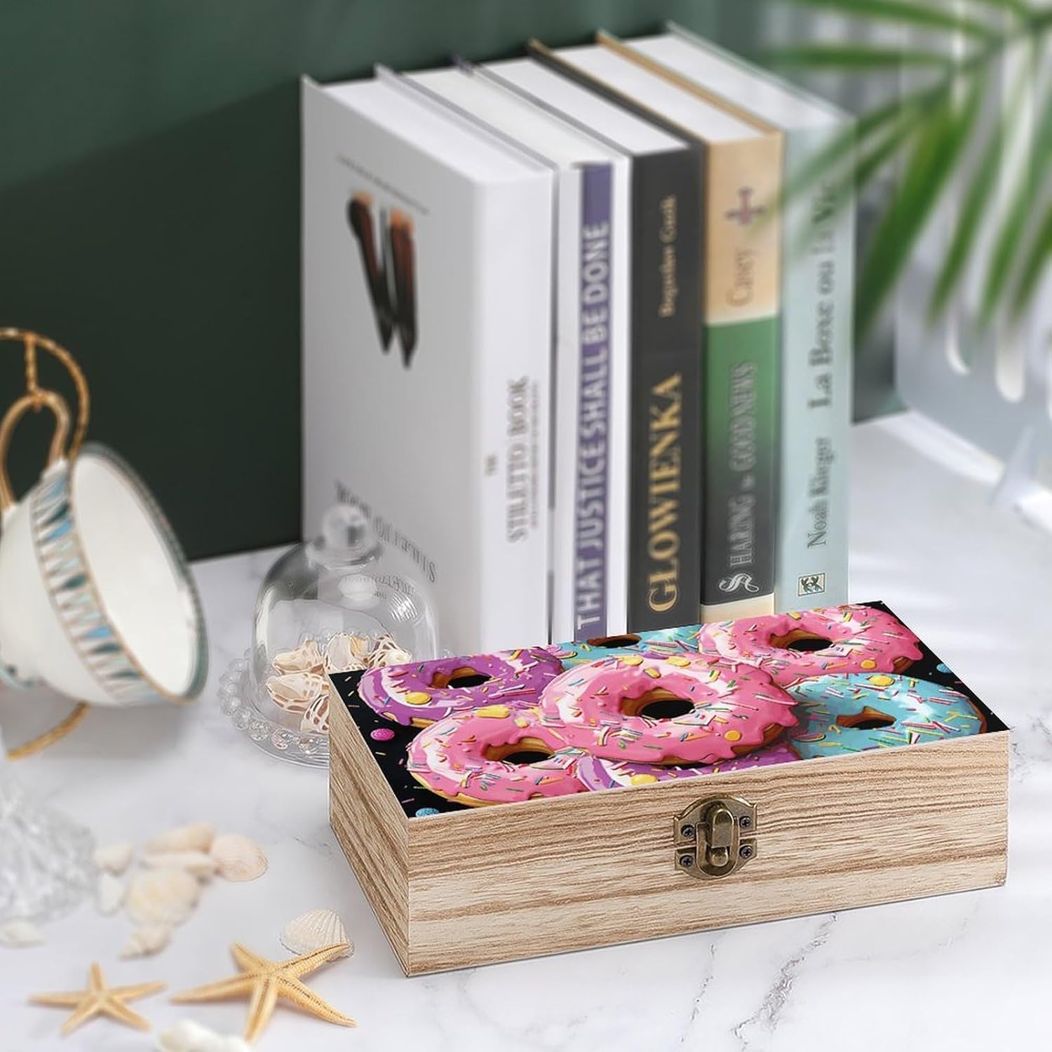 Donut Wooden Decorative Storage Box Jewelry Box image 4