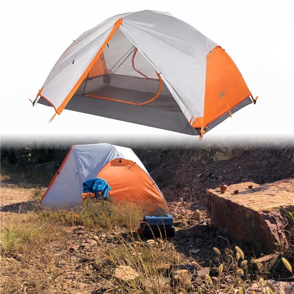 Tienda de campaña ligera e impermeable para 2-3 personas, instalación rápida para todas las estaciones, tienda de campaña de senderismo con postes de aluminio de la serie 7//, refugio