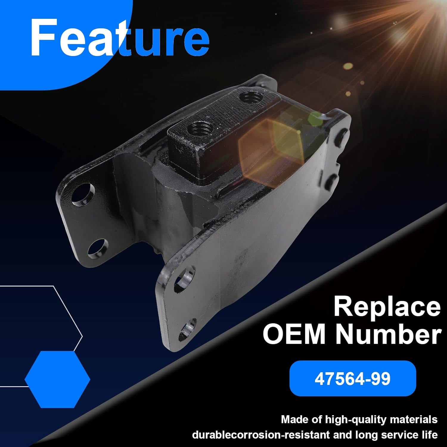 Rear Isolator Motor Mount Compatible with Harley Dyna FXDL Low Rider FXDB Street Bob FXDF Fat Bob FXDWG Wide Glide FXD Super Glide FLD Switchback 1991-2017 Replaces 47564-99