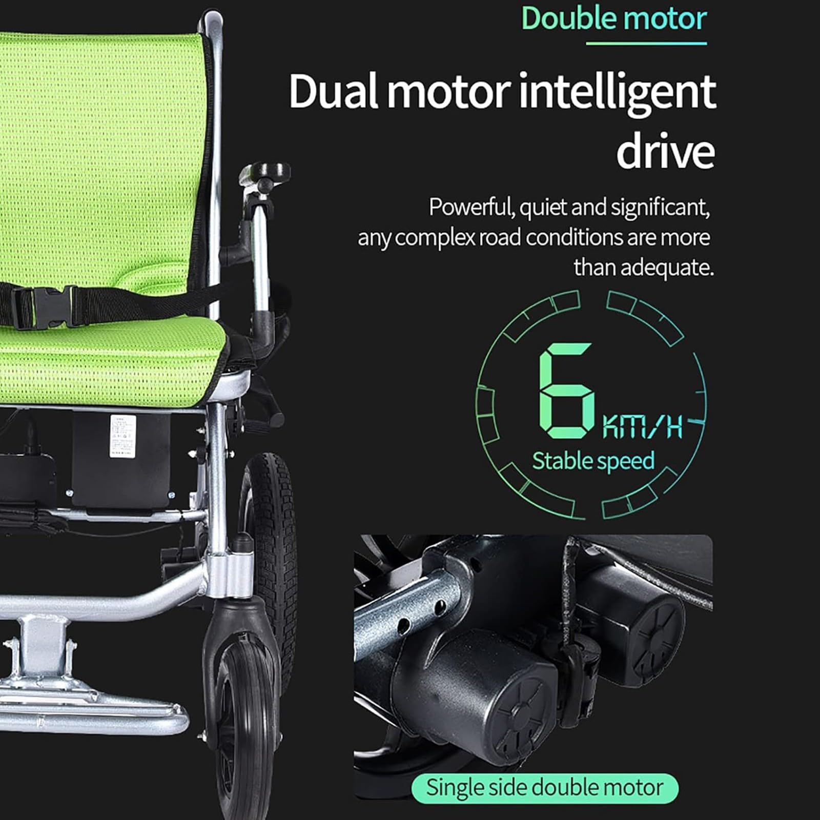 Sedia A Rotelle Elettrica Leggera In Alluminio,Sedia A Rotelle Elettrica Pieghevole,Sedia A Rotelle Elettrica Ultraleggera,Dotata Di Due Batterie Al Litio,Per Viaggi E Uso Quotidiano A