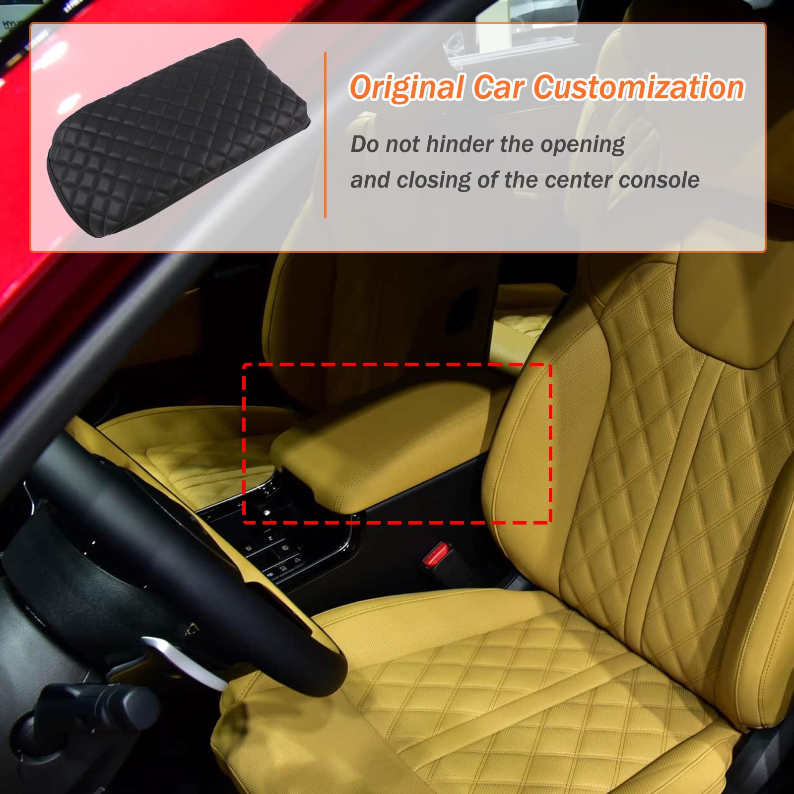 Center Console Cover Compatible with Kia Sorento 2025 2024 2023 2022 2021 Accessories Waterproof Anti-Scratch Car Armrest Seat — view 7