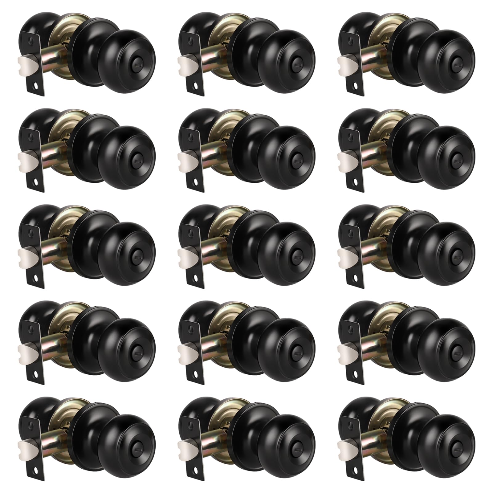 Privacy Door Knobs with Lock - Brushed Nickel -27