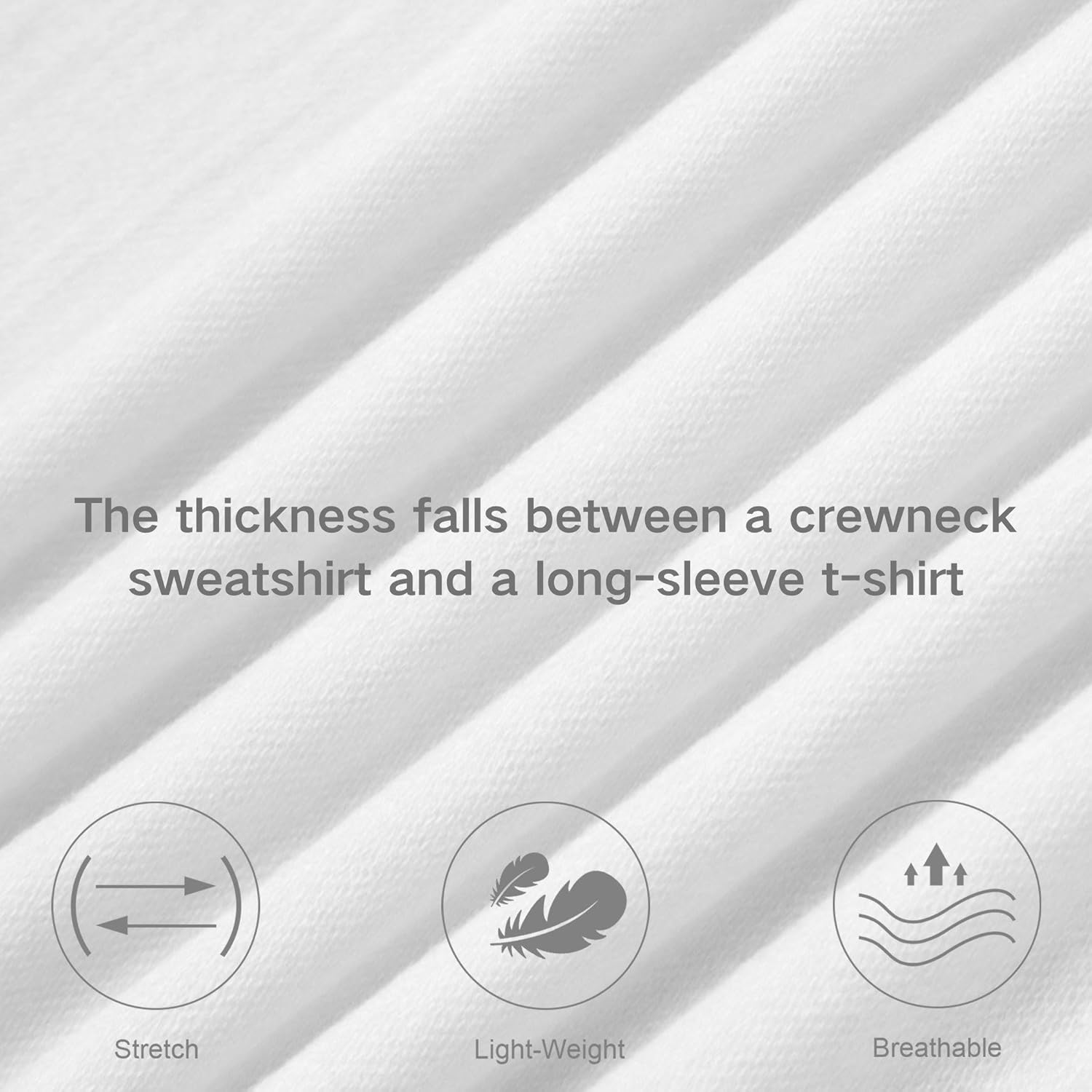 PINSPARK Men's Long Sleeve Shirts Crew Neck T-Shirt Casual Pullover Tees Soft Stretch Basic Tee Shirt with Zipper Pocket - Image 6