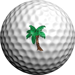 USGA Rule Conforming Golf Ball Markers, Golf Ball Stickers for Marking Balls, No More Smearing from Stamps, Gifts for Golfers, Dads, and Retirees, (Tropical Collection; 18-32 Count)