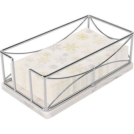 Amazon.com: Sumnacon Bathroom Guest Towel Holder - Rectangle Glass ...