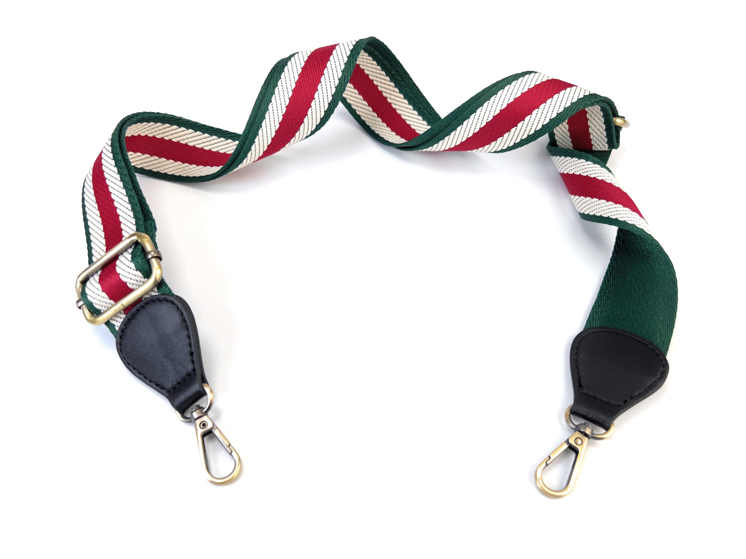 Amazon.com: VersaKits Green Beige Red Stripe Purse Strap  display picture 2