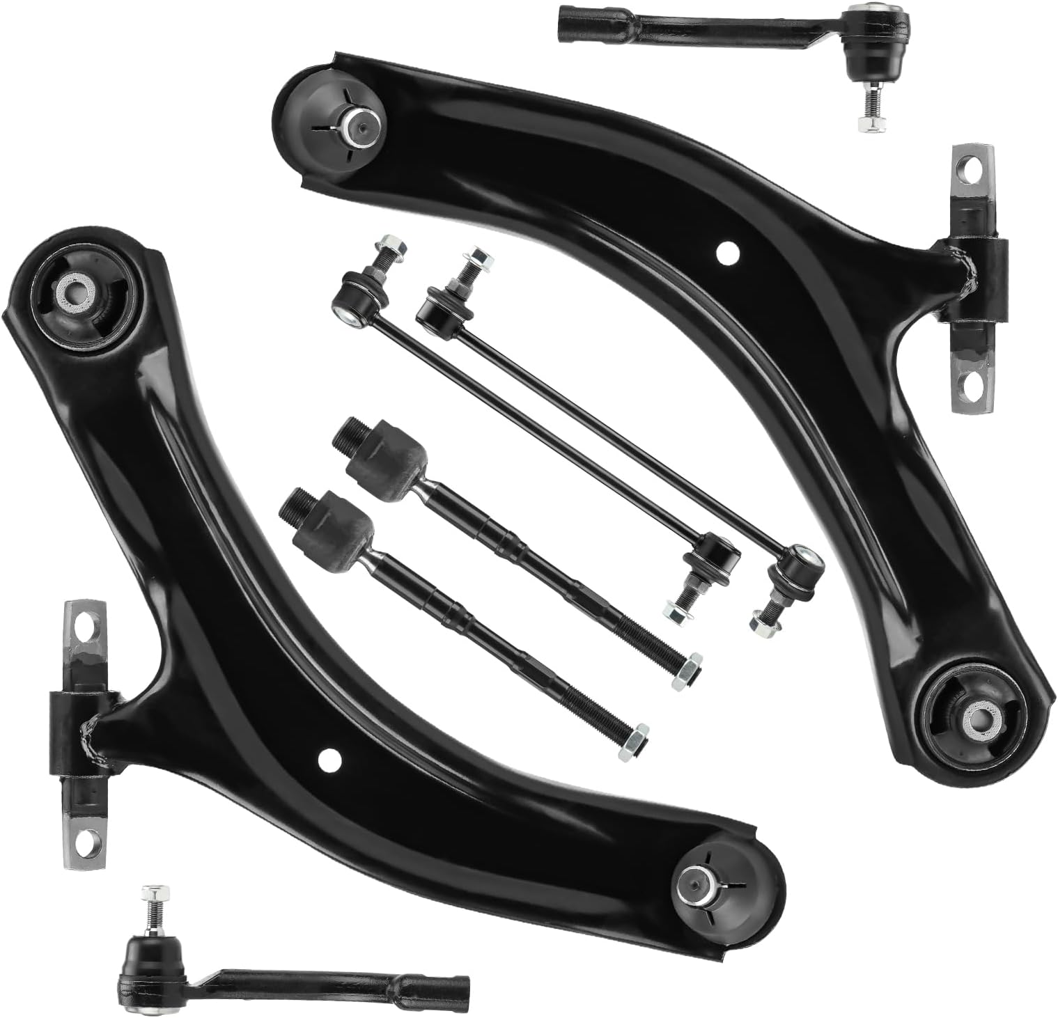 8Pcs For 2008-2015 Nissan Rogue Front Control Arm Tie Rods Sway 8Pcs For 2008-2015 Nissan Rogue Front Control Arm Tie Rods Sway