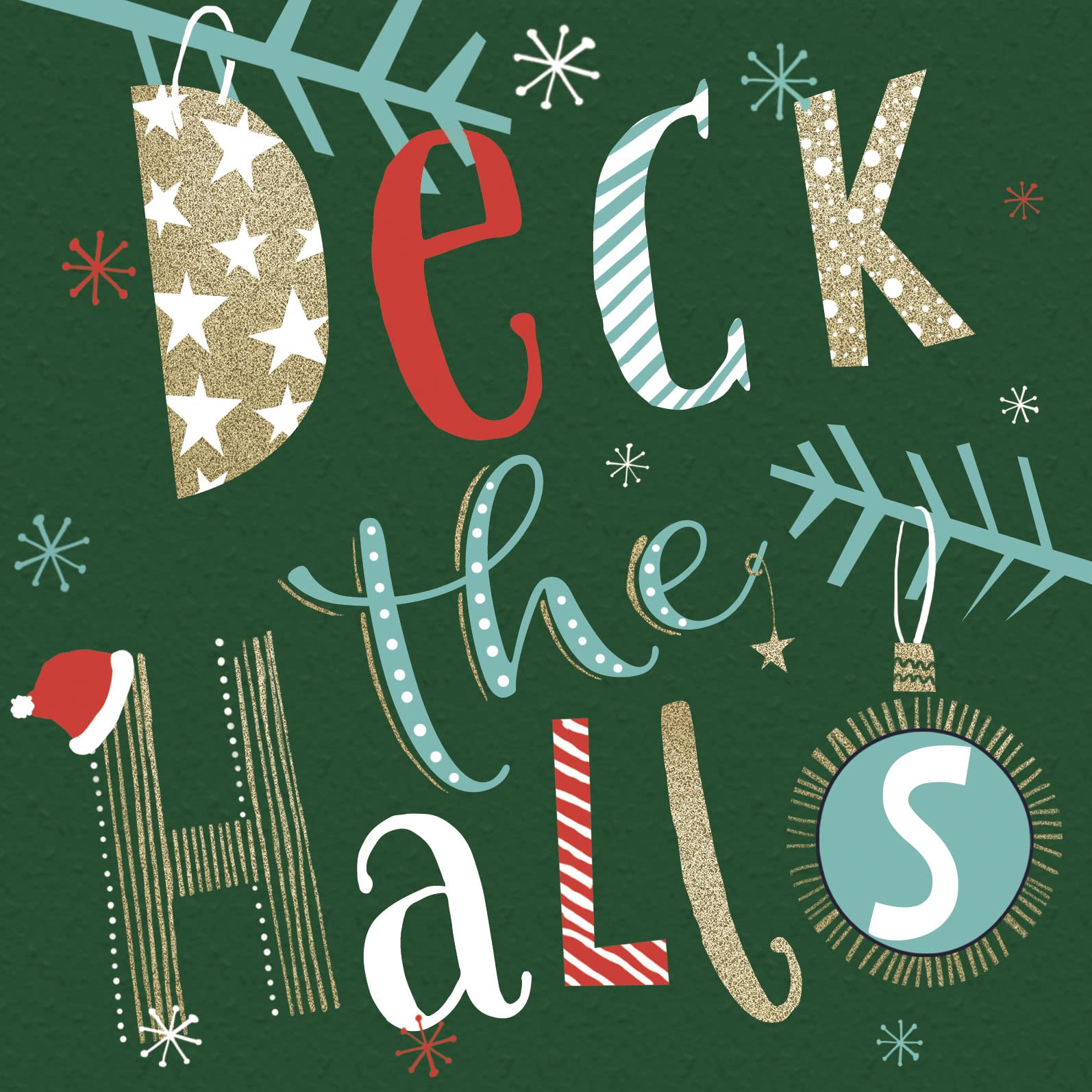 Pack of 8 Deck The Halls In Aid Of Mind Charity Christmas Cards Xmas Cards 557017