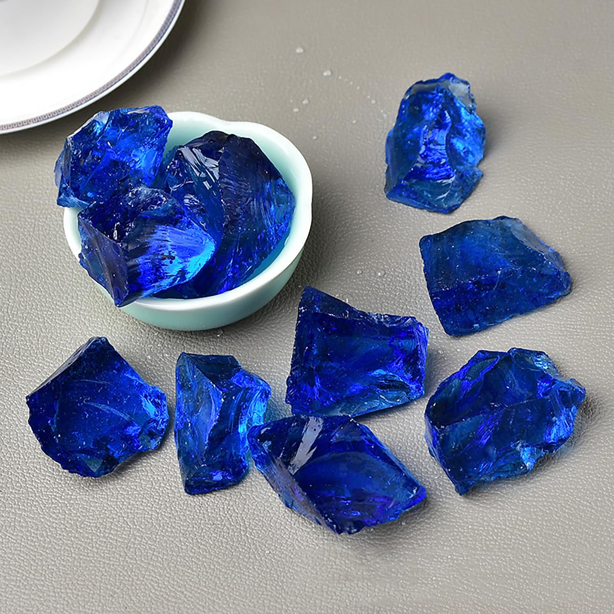 Amazon.co.jp: SUKIMIND 400gセット 濃紺琉璃石 かち割り ダーク