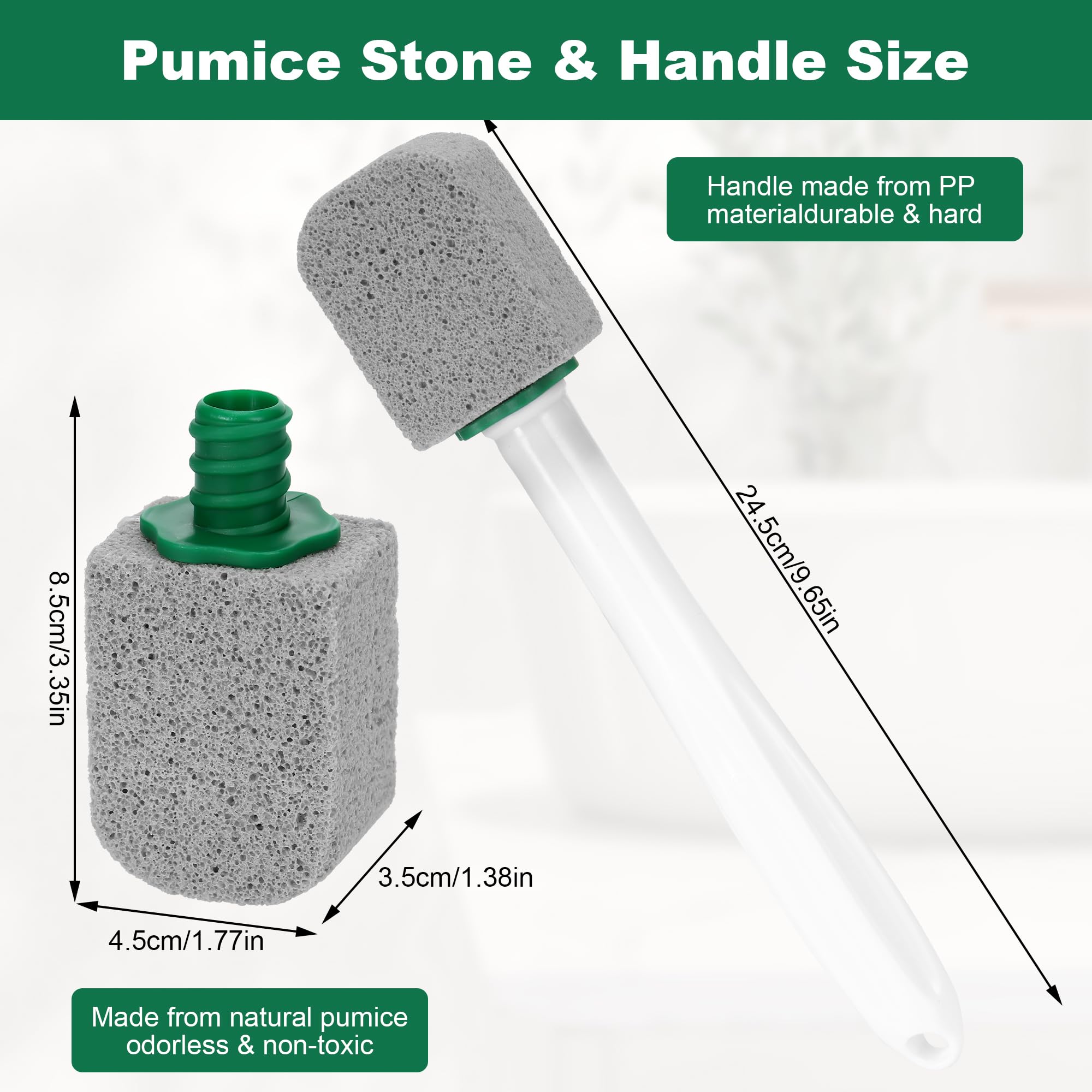 10Pc Pumice Stone for Toilet Toilet Pumice Cleaning Stone with Handle - Image 2