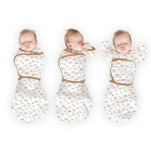 SwaddleDesigns Omni Saco dormir envolvente, 6 posturas: más opciones para calmar reflejo de Moro, brazos subidos, mejor sueño, fácil transición,
