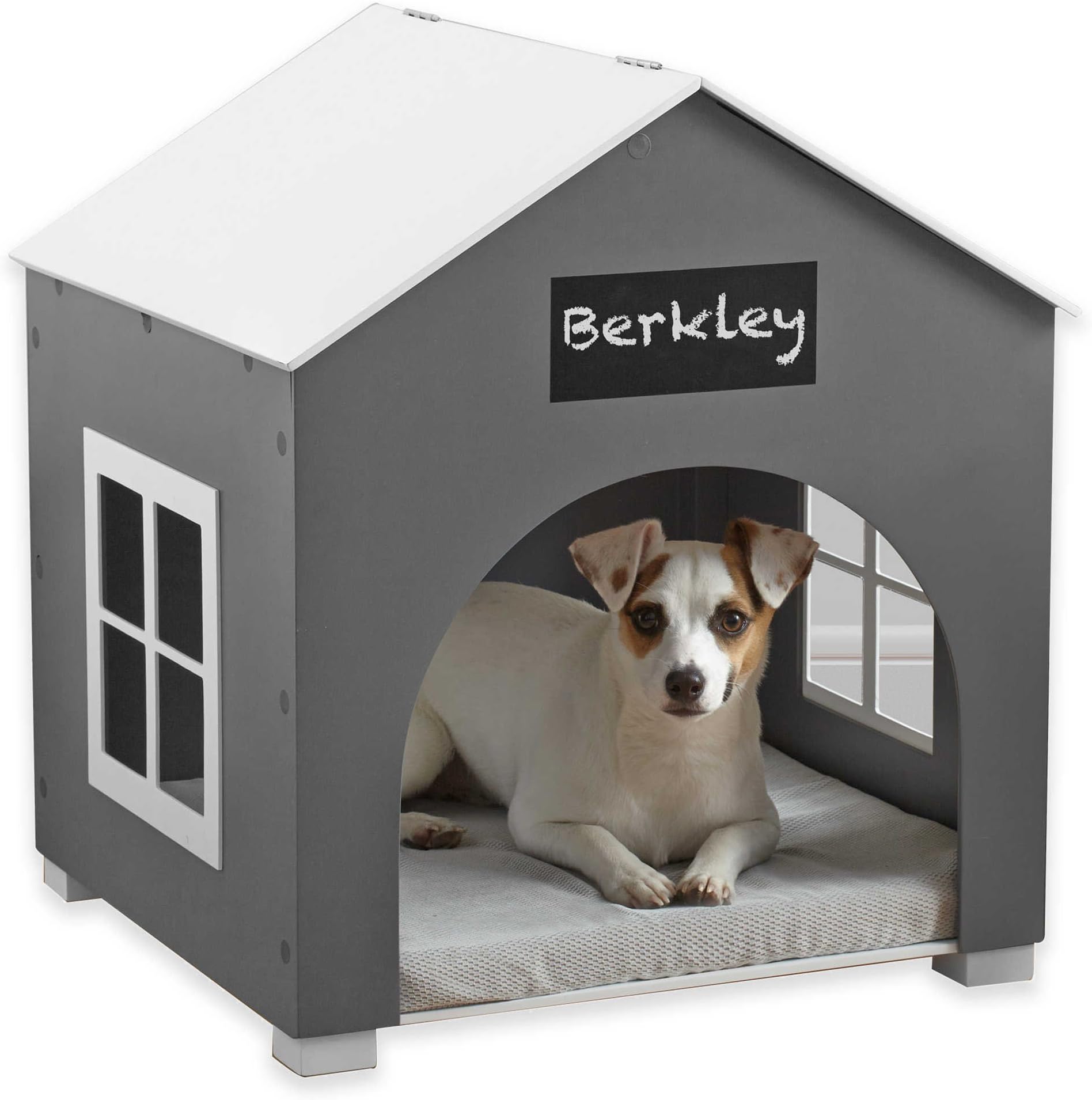Indoor Pet House in White/Grey