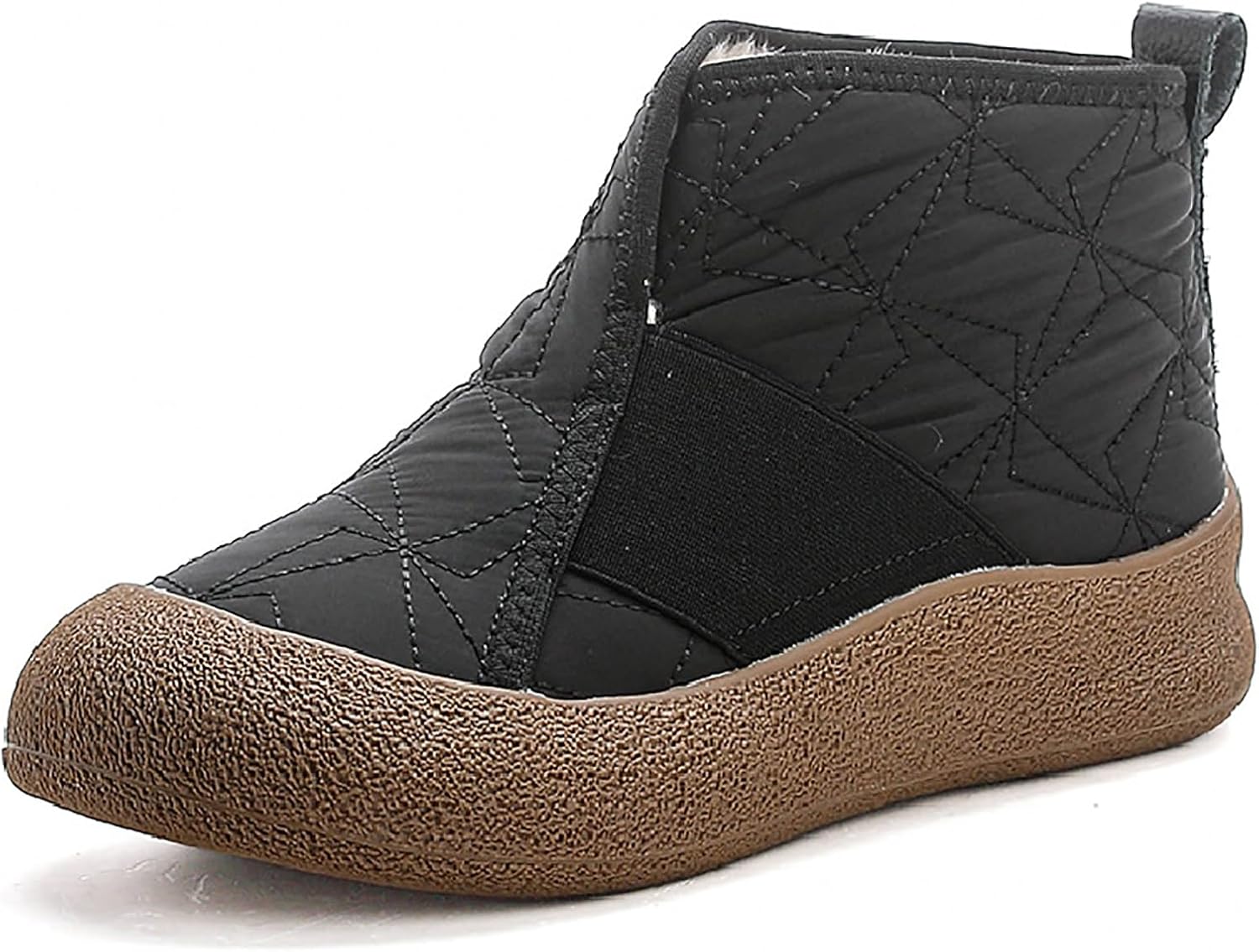 Women's Waterproof Platform Snow Ankle Boots Warm Fur Lined Casual Comfortable Round Toe Anti-slip Soft bottom Cotton Booties Winter Lightweight Walking Boots