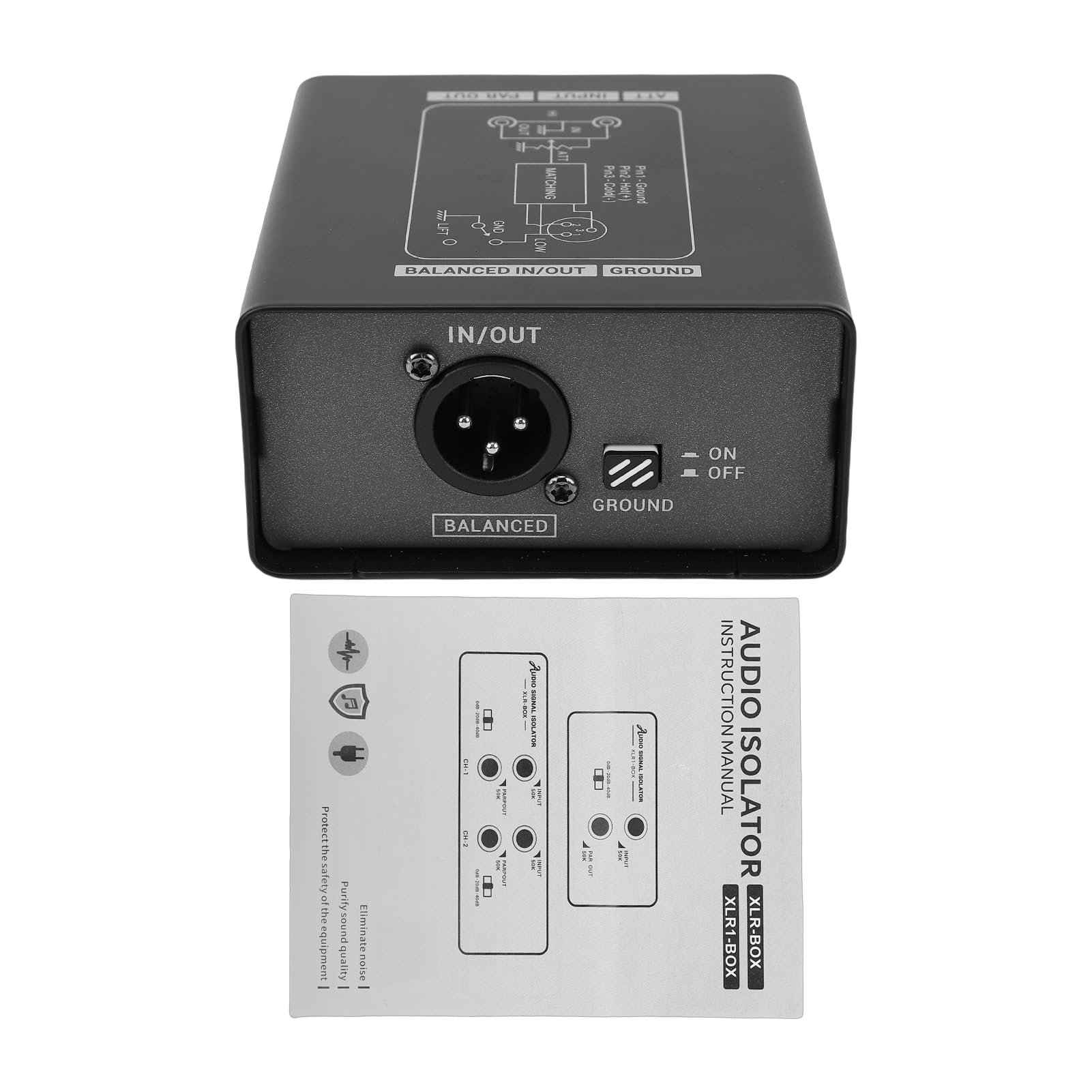 Interfaccia Audio, Isolatore di Massa, Regolazione del Guadagno, Riduttore di Rumore del Segnale Portatile per Microfono, Mixer, Studio, Auto