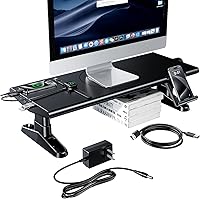 Vista 9 de Soporte elevador de monitor de computadora para escritorio, 4.4-5.7 pulgadas, altura ajustable libremente con soporte para teléfono celular
