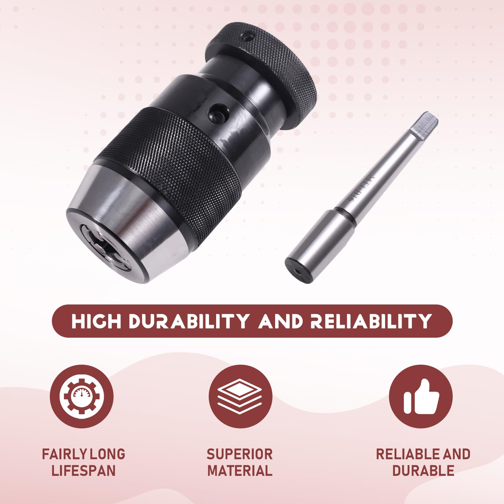 Mandrin Auto Serrant Universel B16 Cône MT2 pour Perceuse et Tour