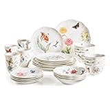 865075 Butterfly Meadow 28-Piece Dinnerware Set, White