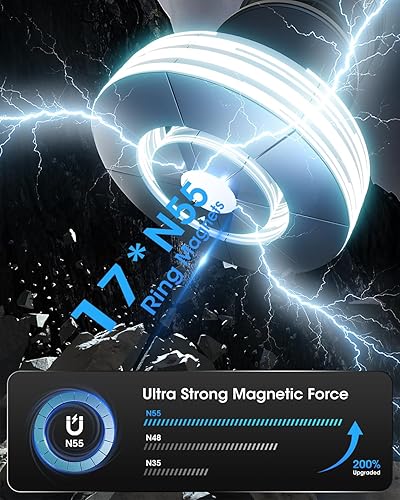 Miniatura 5 de Soporte de teléfono para coche Magsafe, 360 ajustable 2500gf fuerte soporte magnético para teléfono del coche, manos libres ventosa soporte de