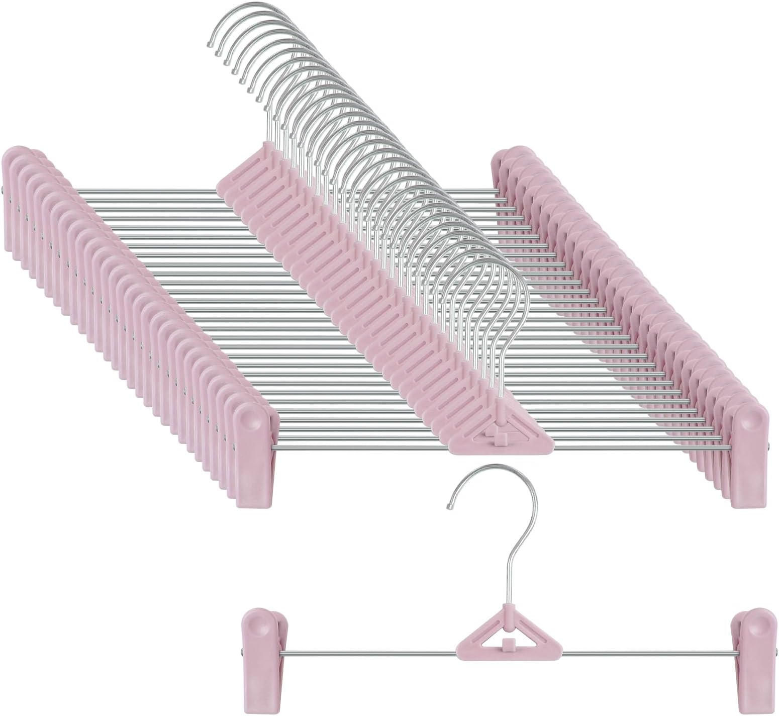 Pants Hangers with Clips Skirt Hangers for Women Plastic