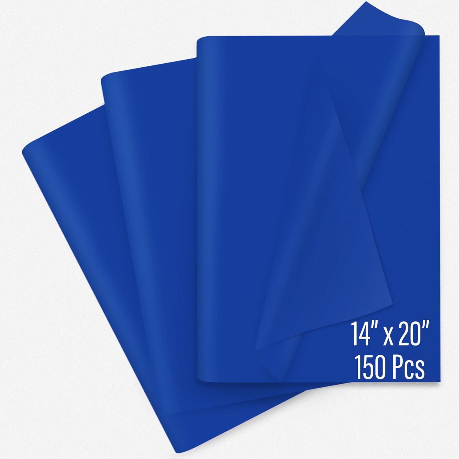 SANZIX 150 Sheets Blue Tissue Paper for Gift Bags Bulk 14×20 Inch Gift Tissue Paper for Packaging Use for Elegant Gift Wrapping, Bouquet Wrap, Baby Shower, Crafting Decorations & Themed Party Supplies
