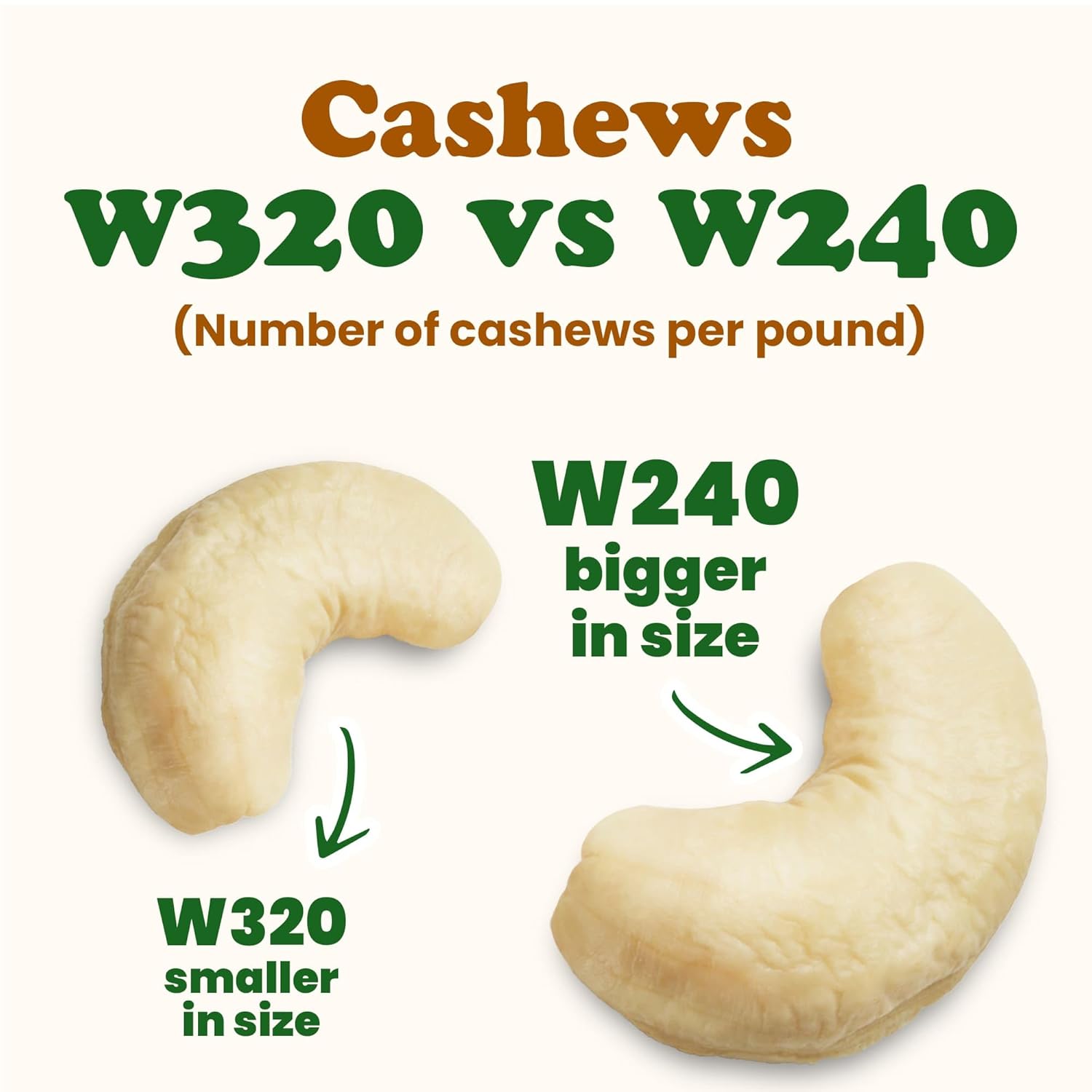 Food to Live Organic Cashews, 2 Pounds – Whole, Size W-240, Unsalted, Non-GMO, Kosher, Raw, Vegan, Bulk
