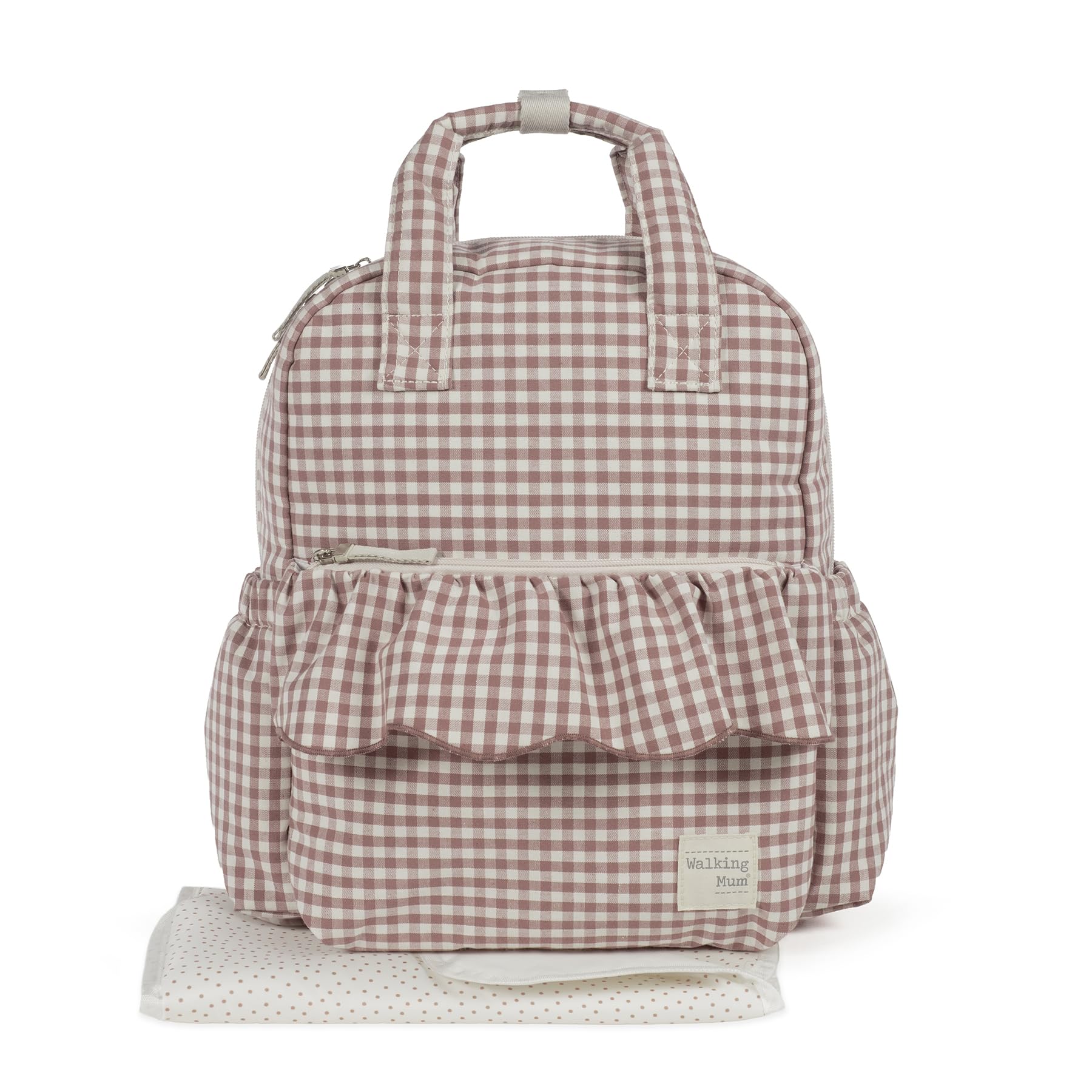 Walking Mum Mochila canastilla Praliné (Rayas Matcha) — view 10