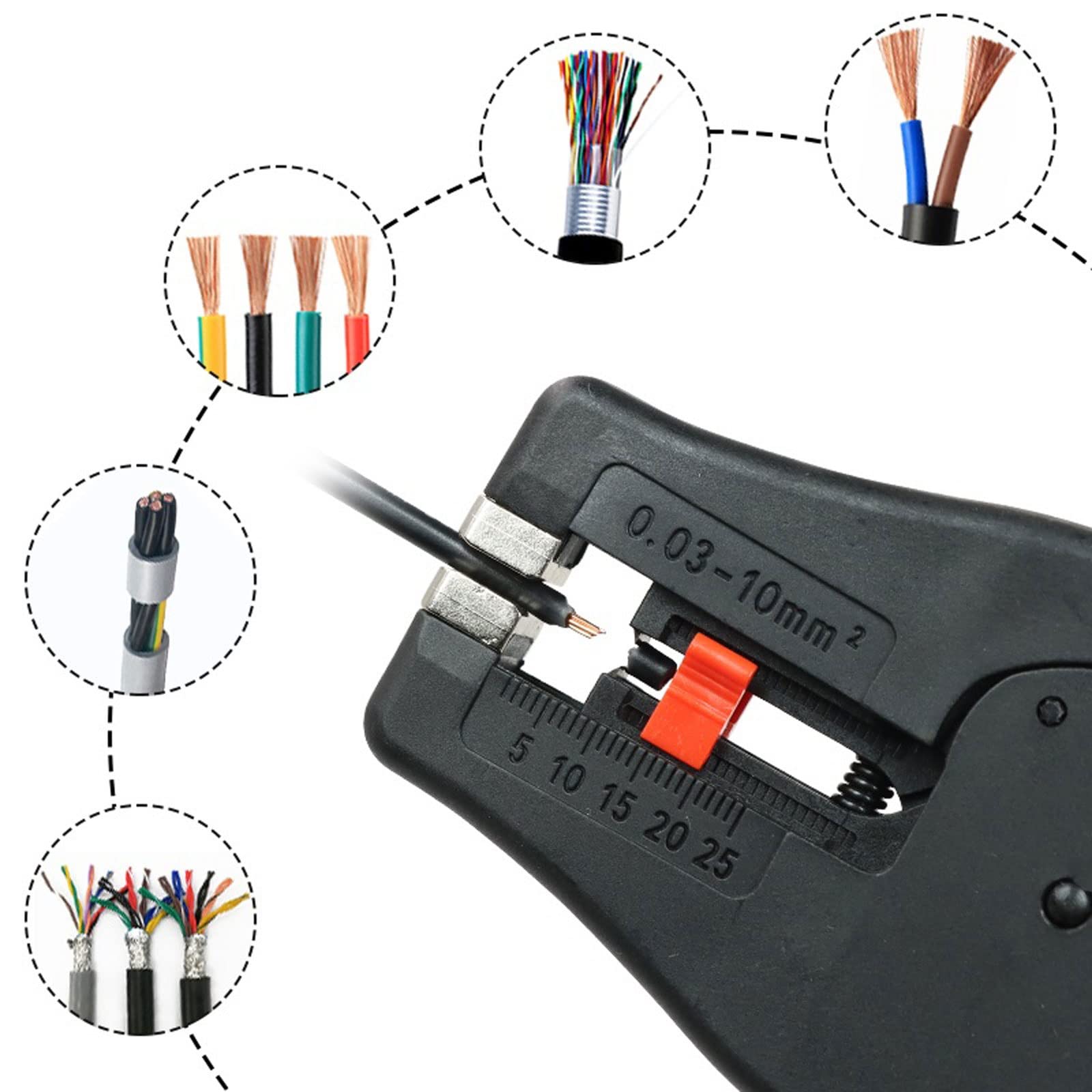 JINGYAN Alicates universales 1pc Automatic Wire Stripper and Cutter Pliers,Heavy Duty Tools Electrical Repair and