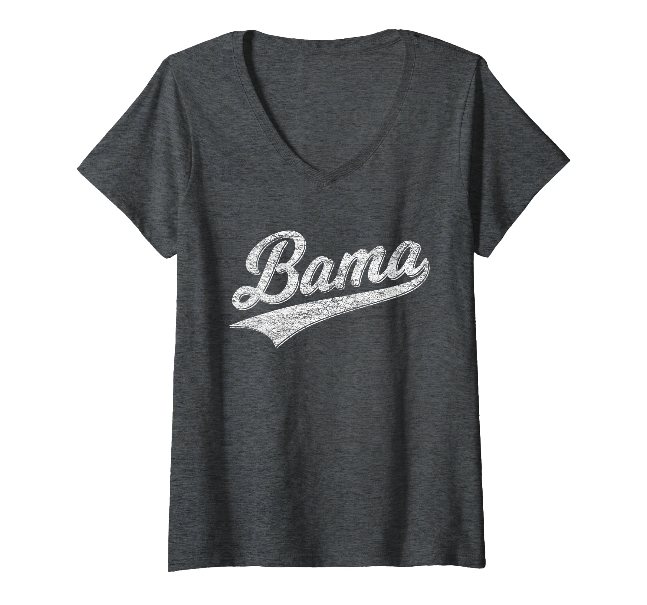Womens Bama Alabama Varsity Script Classic Sports Jersey Style V-Neck T-Shirt