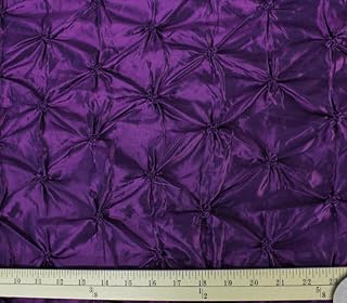 FABRIC EMPIRE 6oz Premium Taffeta Fabric: Fancy Diamond Layout Pattern Craft Structured Beauty with 48" Width – Sold by Continuous Yard, Craft & Sewing Material, Dress, Gowns (Purple)
