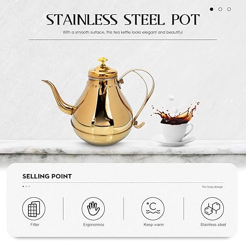 Miniatura 2 de Luxshiny Tetera de gran capacidad con filtro, ideal para tetera de leche y uso doméstico