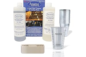 Amazing Resin: Crystal-Clear Epoxy Resin Kit with Disposable Mixing Accessories
