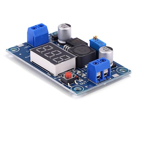 Miniatura 2 de Teyleten Robot LM2596S LM2596 con pantalla LED Voltímetro Buck Convertidor DC-DC 4.0-40V a 1.25-37V 2A Voltaje Ajustable Módulo de fuente de
