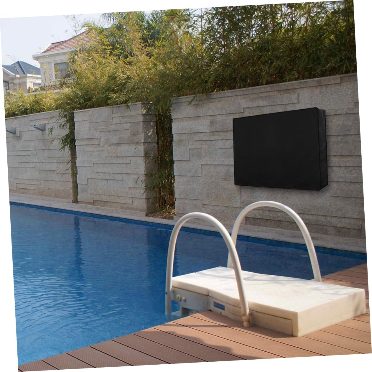 Copertura Tv Esterni Resistente Protezione per 36-38 Pollici Materiale 600D Facile per Giardino e Patio