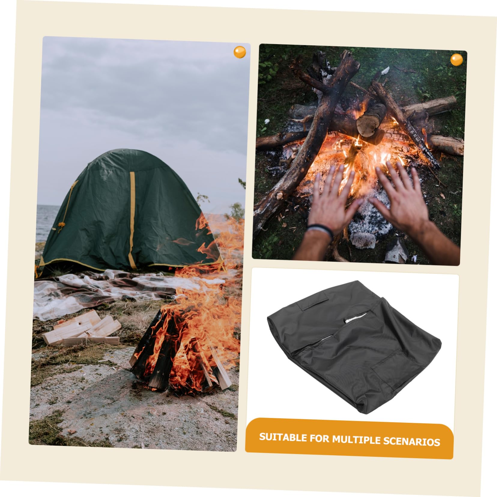 Copertura per Barbecue Nero Oxford Resistente All'acqua e Strappi, Telo Protettivo per Barbecue per Campeggio e Uso Domestico