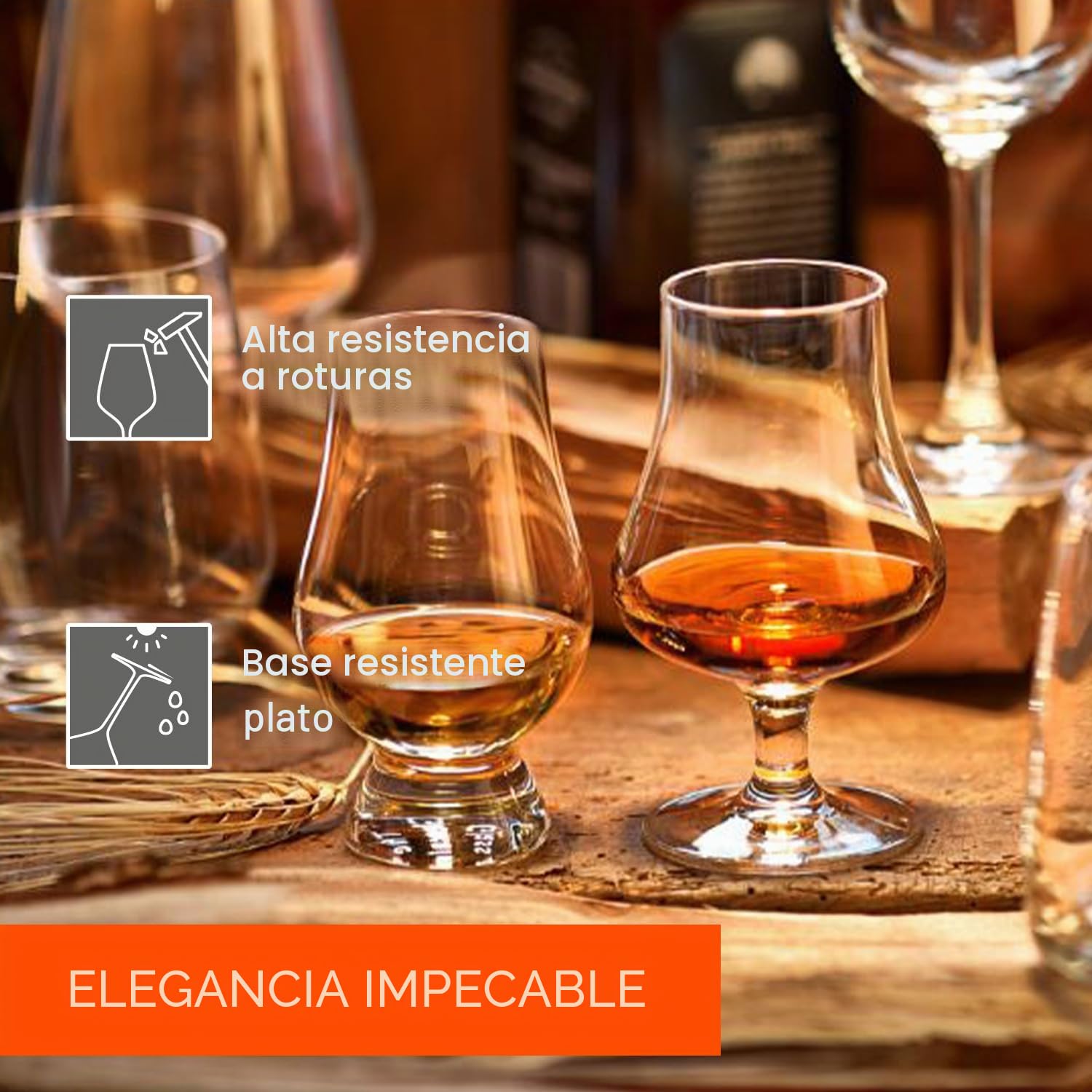 Stölzle Lausitz Nosing - Juego de 6 vasos de whisky, cristal sin plomo, apto para lavavajillas, vasos únicos