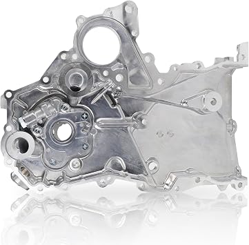 15100-21042 Oil Pump Timing Cover Compatible with Toyota Echo 2000-2005, Yaris 2007-2012, Scion xA xB 2004-2006 L4 1.5L Only Replaces M539 15100-21040