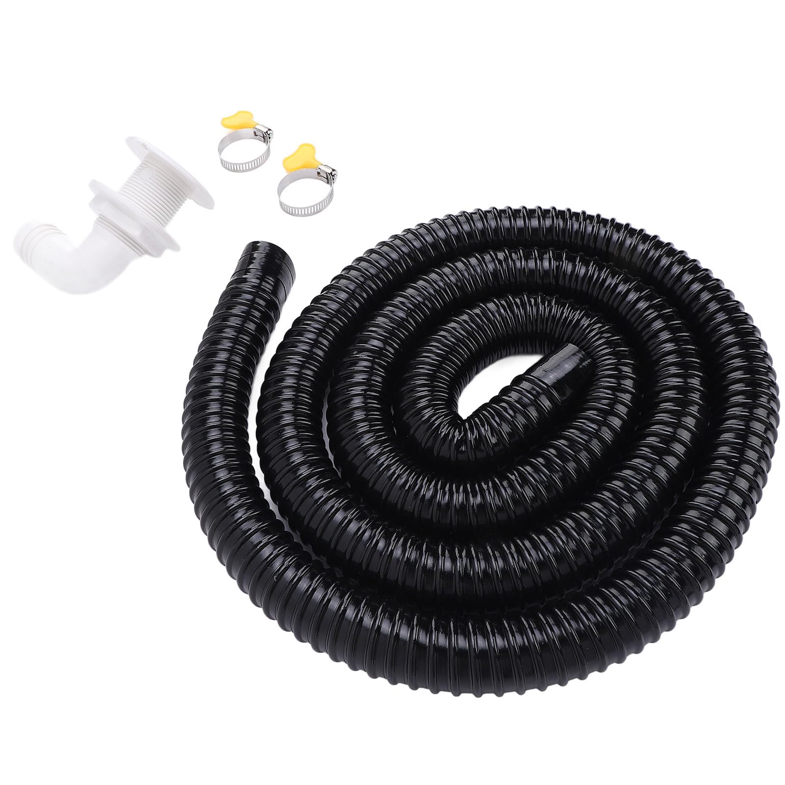 Sxhlseller Kit de Tuyau de Drainage de Pompe de Cale 1100GPH, Drainage de Cale Marin épais pour Bateau et Motomarine 29mm (WHITE)