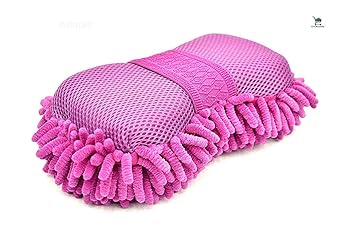 EVERYONIC Multipurpose Microfibre Wash and Dry Cleaning Sponge for Car, Home and Office etc. (Random color)