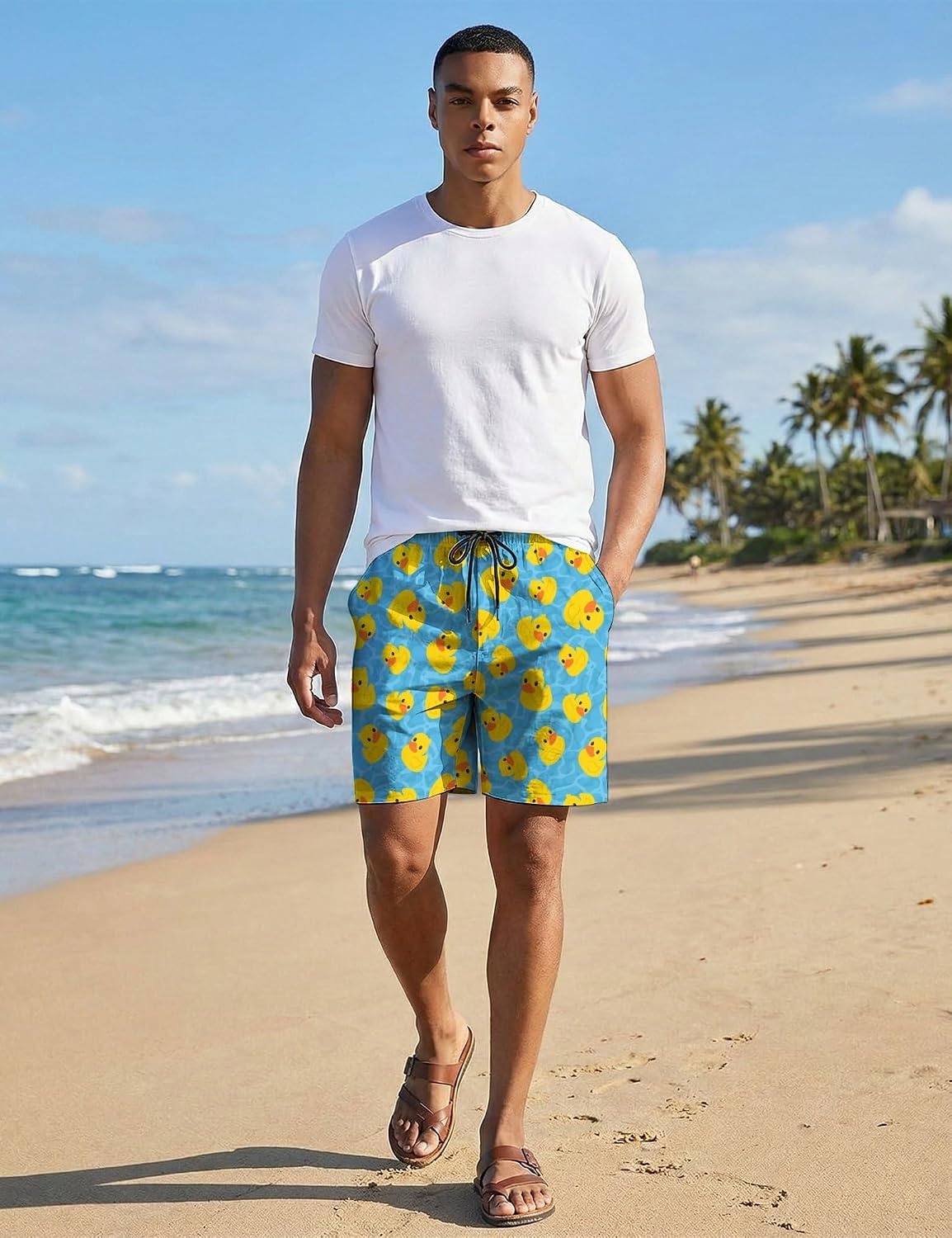 Men's Golf And Beer Pajama Shorts Soft Lounge Pants Elastic Waistband with Pockets Comfortable Bottoms for Dad Gift