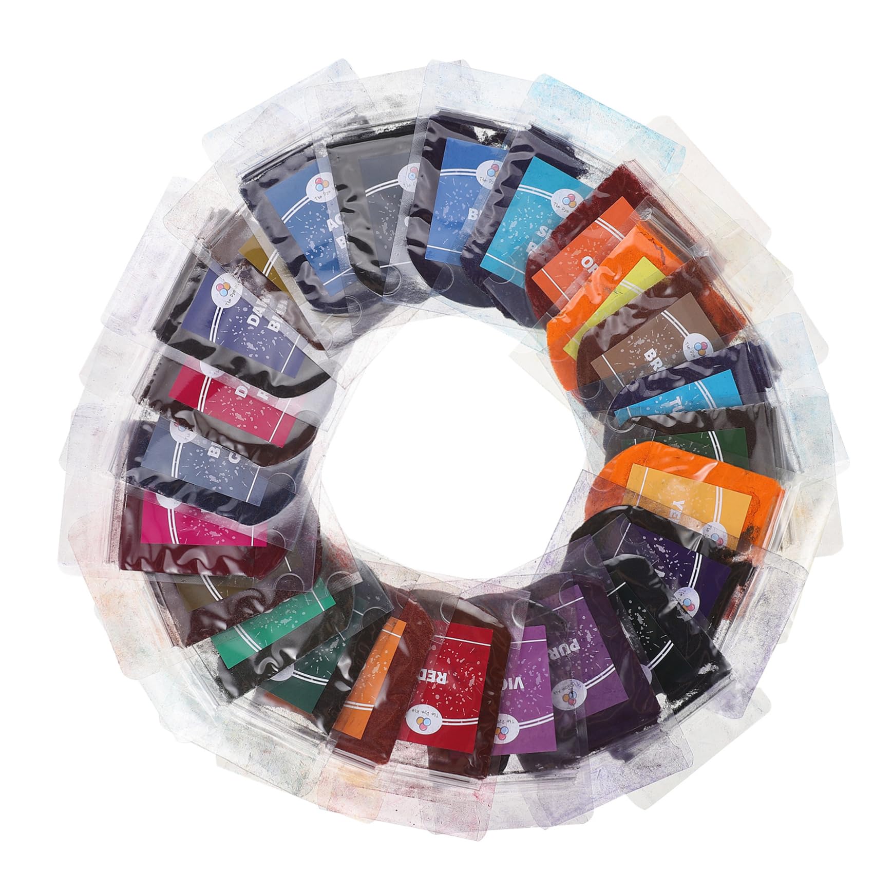 NUOBESTY Kit di Tinte in Polvere per Tessuti 24 Colori Sintetici per Cravatte e Magliette Polvere Colorante Brillante per Lavori Artistici e Fai-da-te
