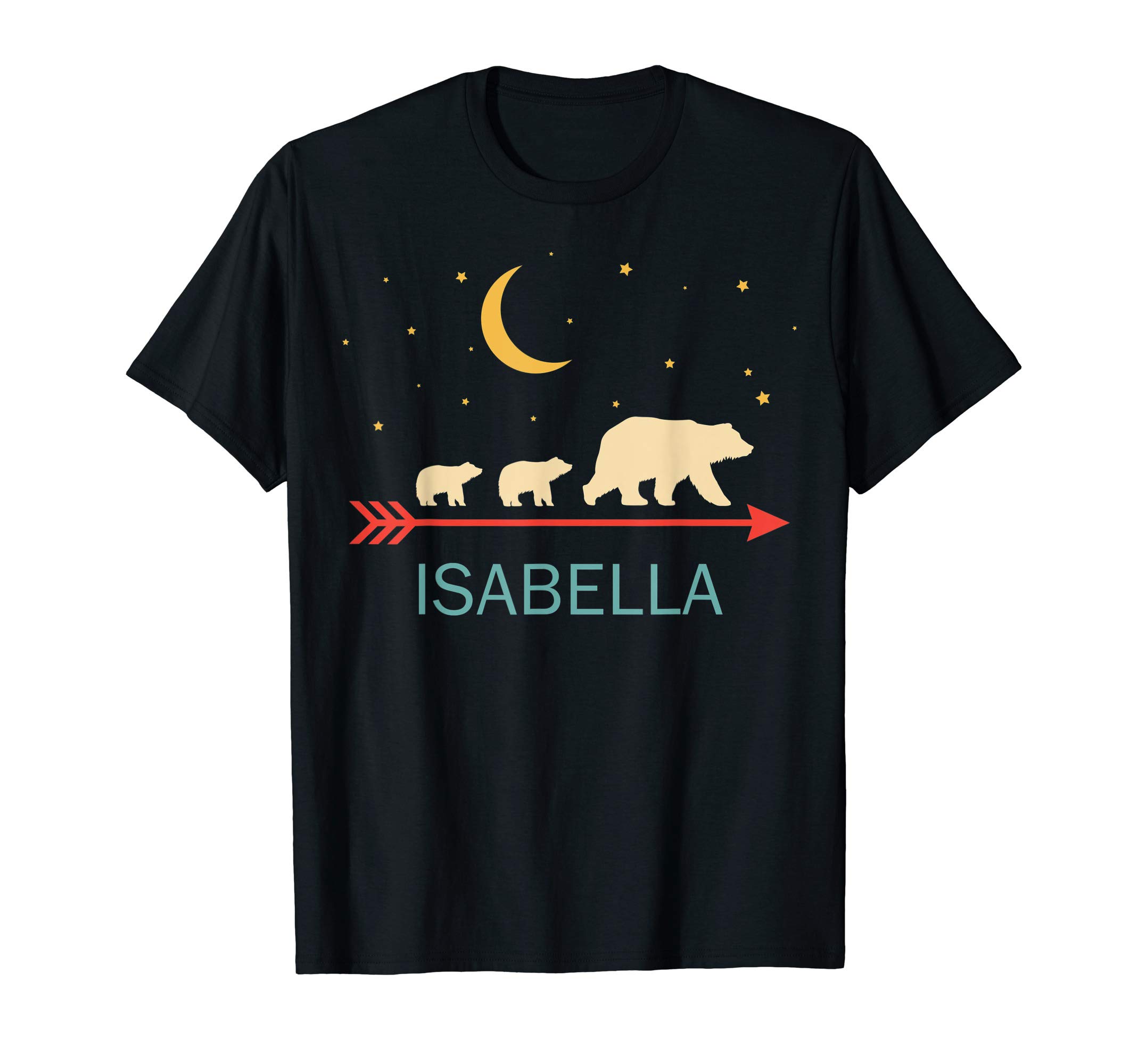 Isabella Name Gift Personalized Mama Bear With 2 Cubs T-Shirt
