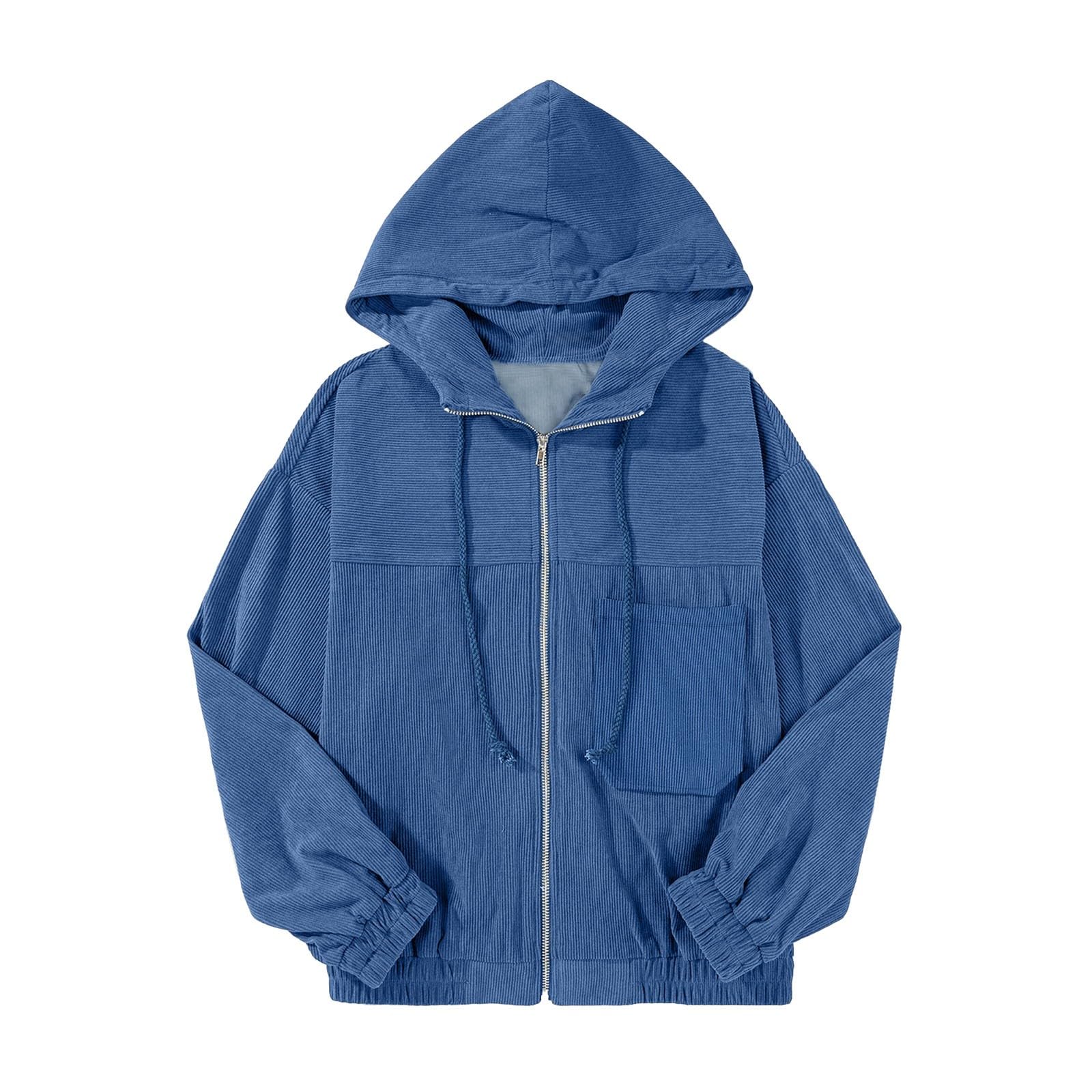Chaqueta Mujer Invierno Chaqueta informal con capucha para mujer estilo callejero bolsillo práctico y diseño liso moderno