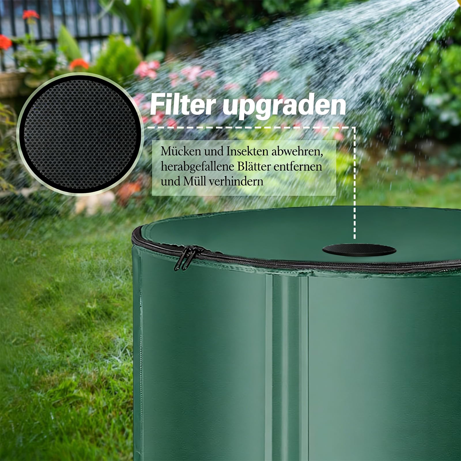 Water Butts Beczka na deszczówkę ze stojakiem i kranem 250 l Waterbutt UK