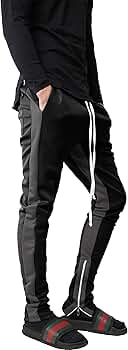 MARK&LONA Aldo Stripe Track Pants サイズS Ma Croix Men's Two Track Track Pants with Ankle Zippers (Small