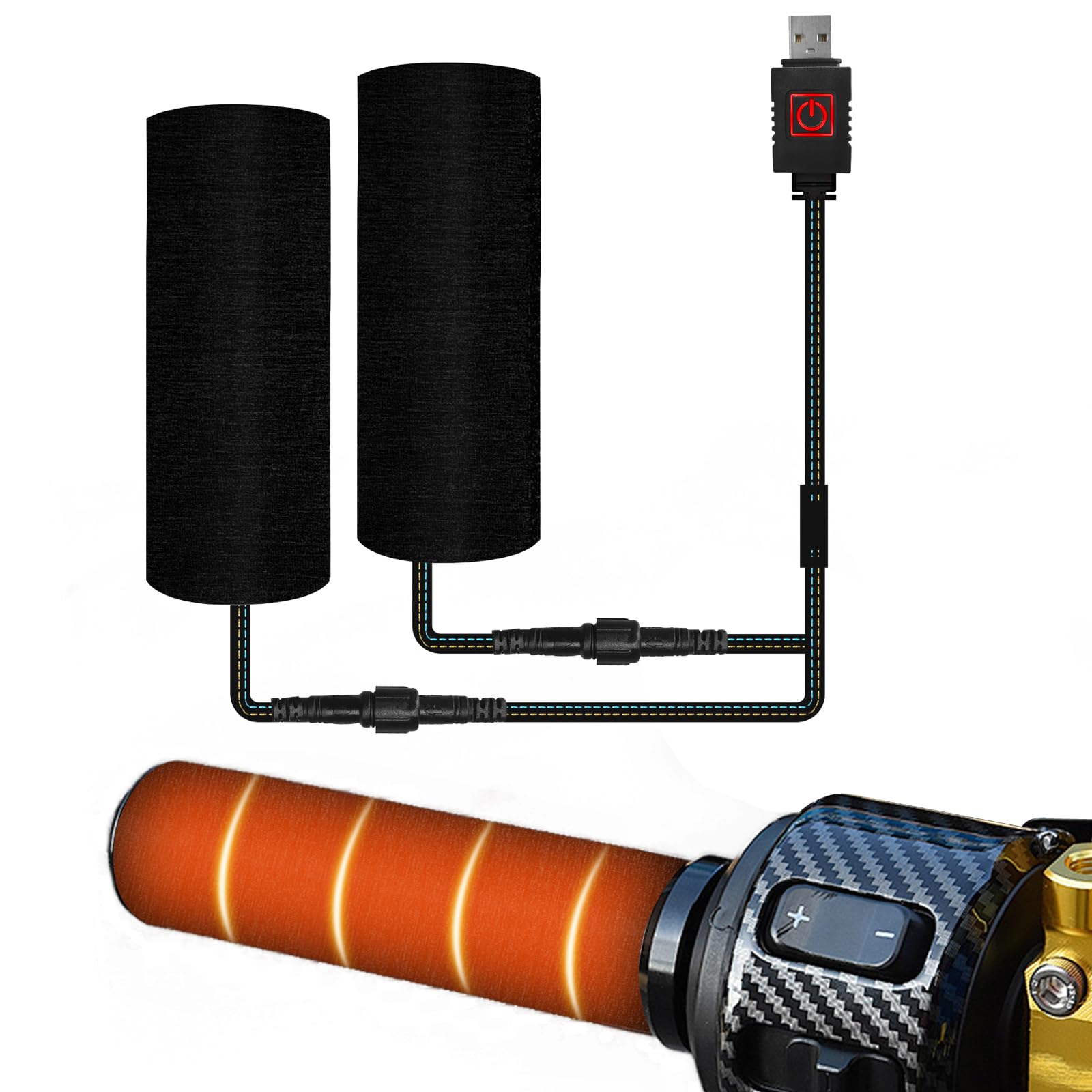 Amazon.co.jp: 【改良型·5+1段階温度調整】バイク グリップヒーター