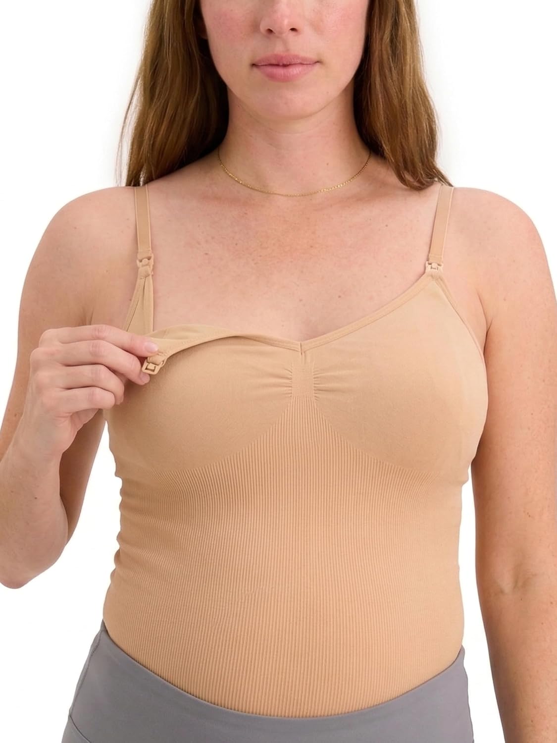 HATCH The Essential Nursing & Pumping Tank Top for Breastfeeding & Hands-Free Pumping, Seamless with Adjustable Straps